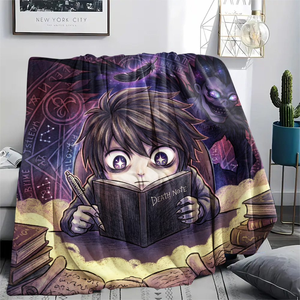 Home Textiles Notes - Manta de Franela Acogedora con Estampado