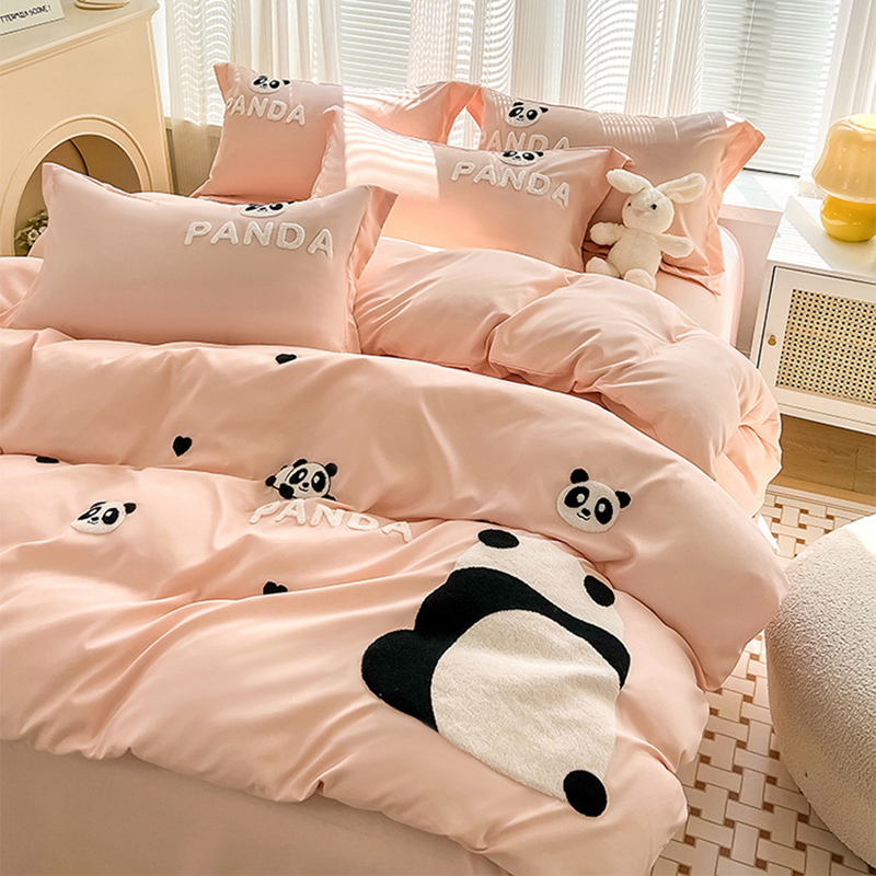 Home Textiles Towel Set - Juego de Sábanas Bordadas con Diseño