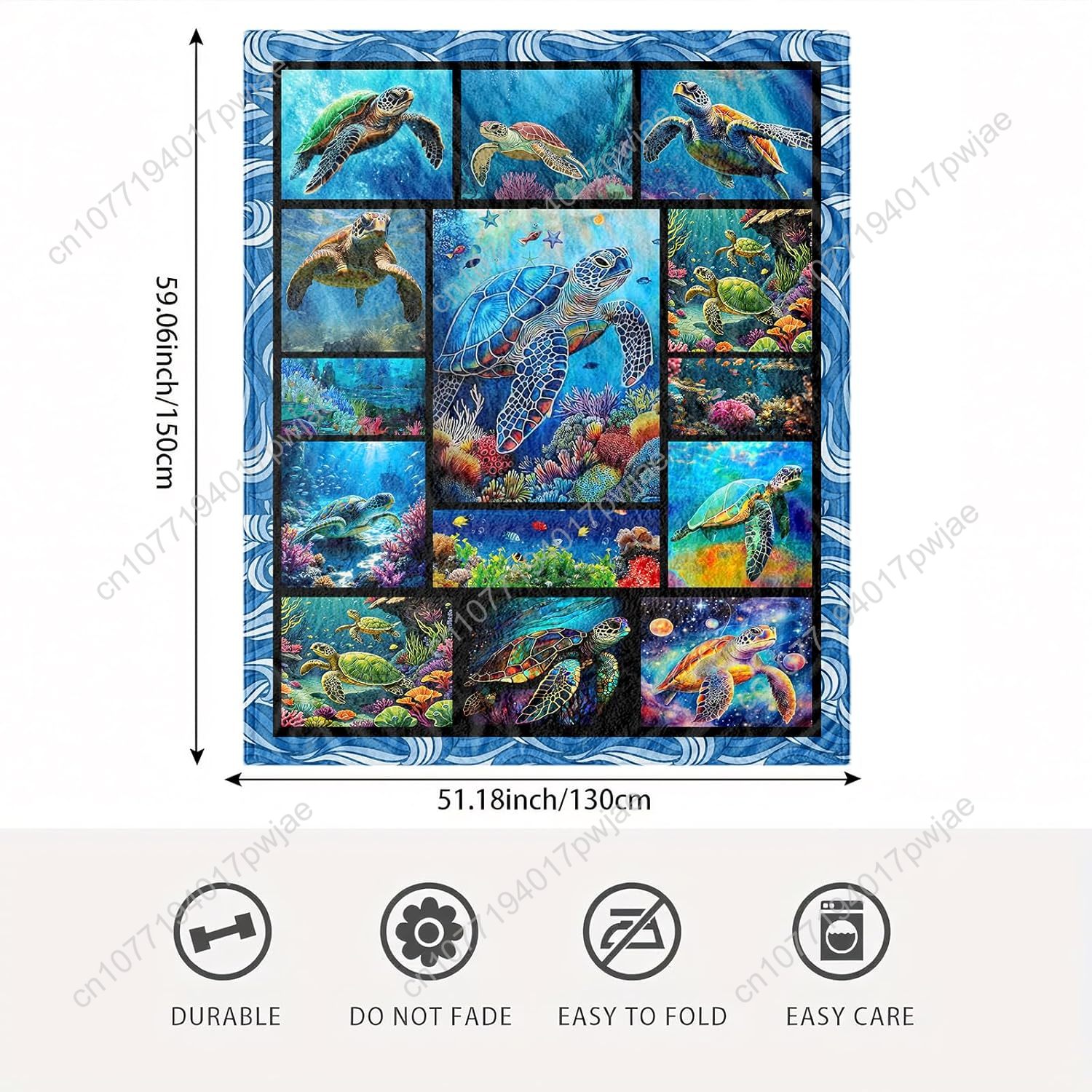 Manta de franela de tortuga ma - Home Textiles Towel reseña y precio
