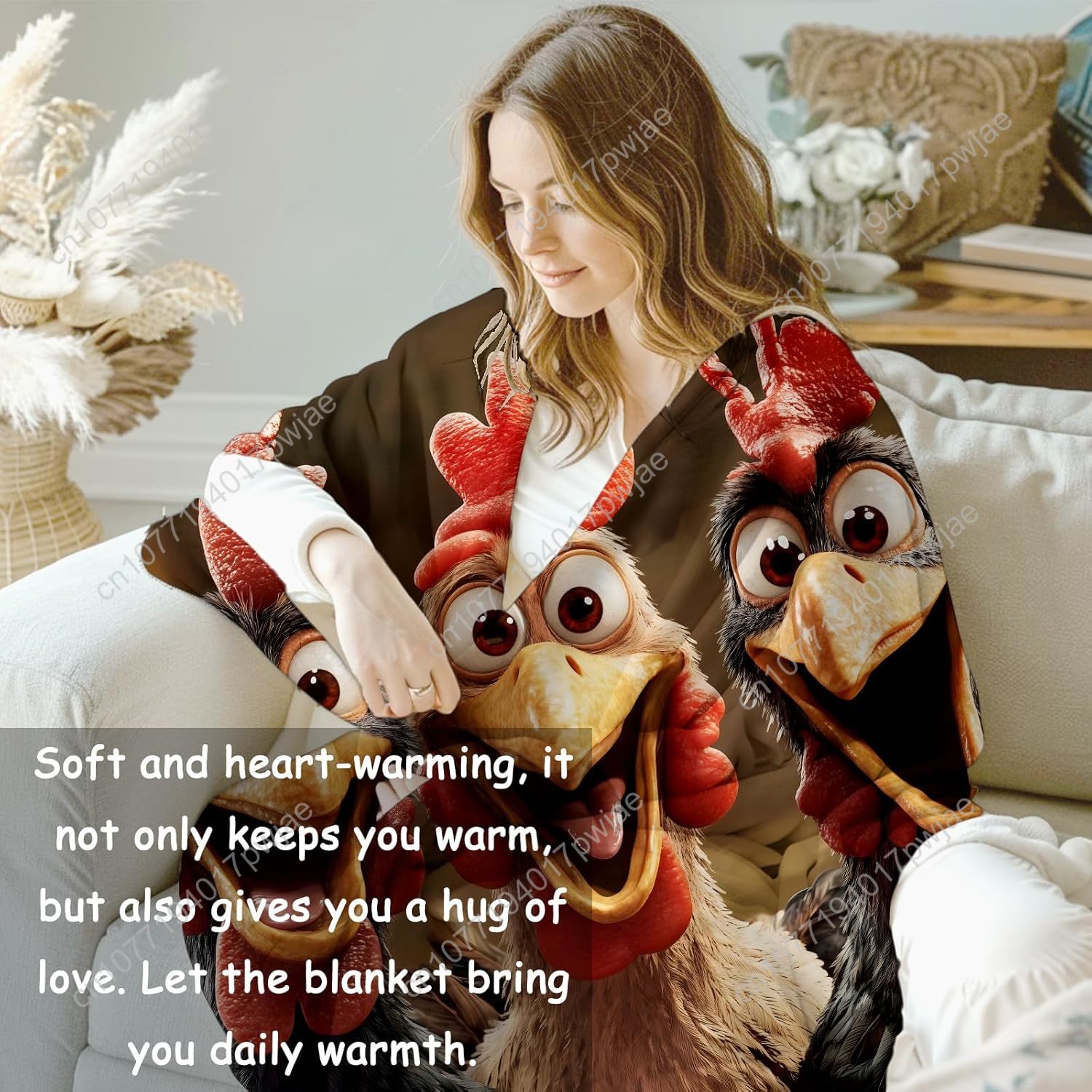 Manta de pollos, regalos para  - Home Textiles Towel reseña y precio