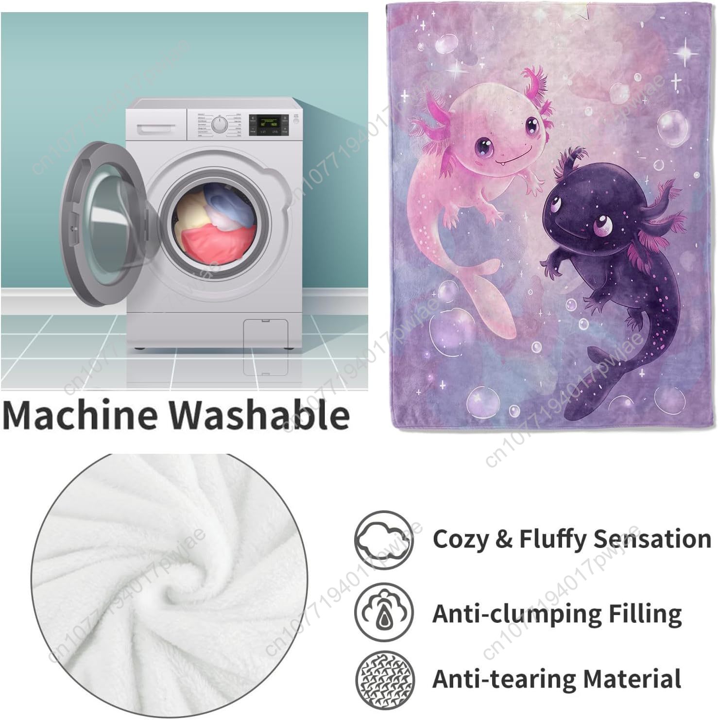 Manta Axolotl, lindas mantas d - Home Textiles Towel reseña y precio