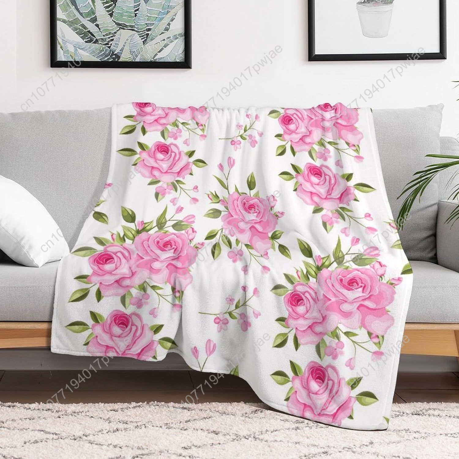 Manta de flores rosas, decorac - Home Textiles Towel reseña y precio