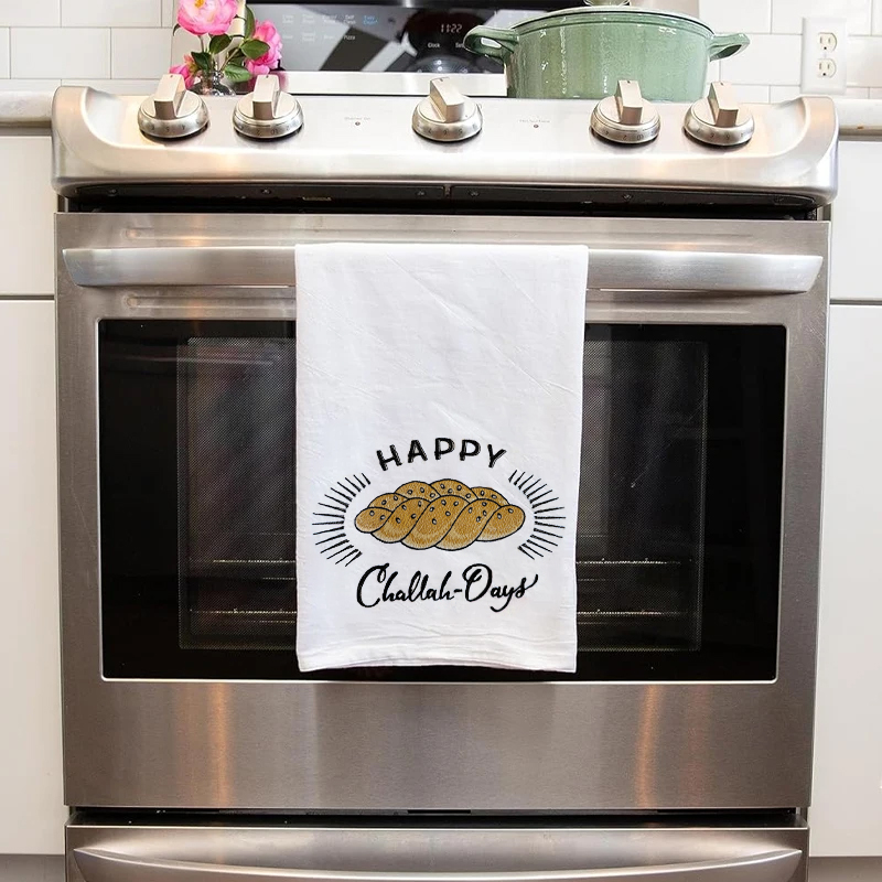 Happy Challah Days Hanukkah co - Home Textiles Towel reseña y precio