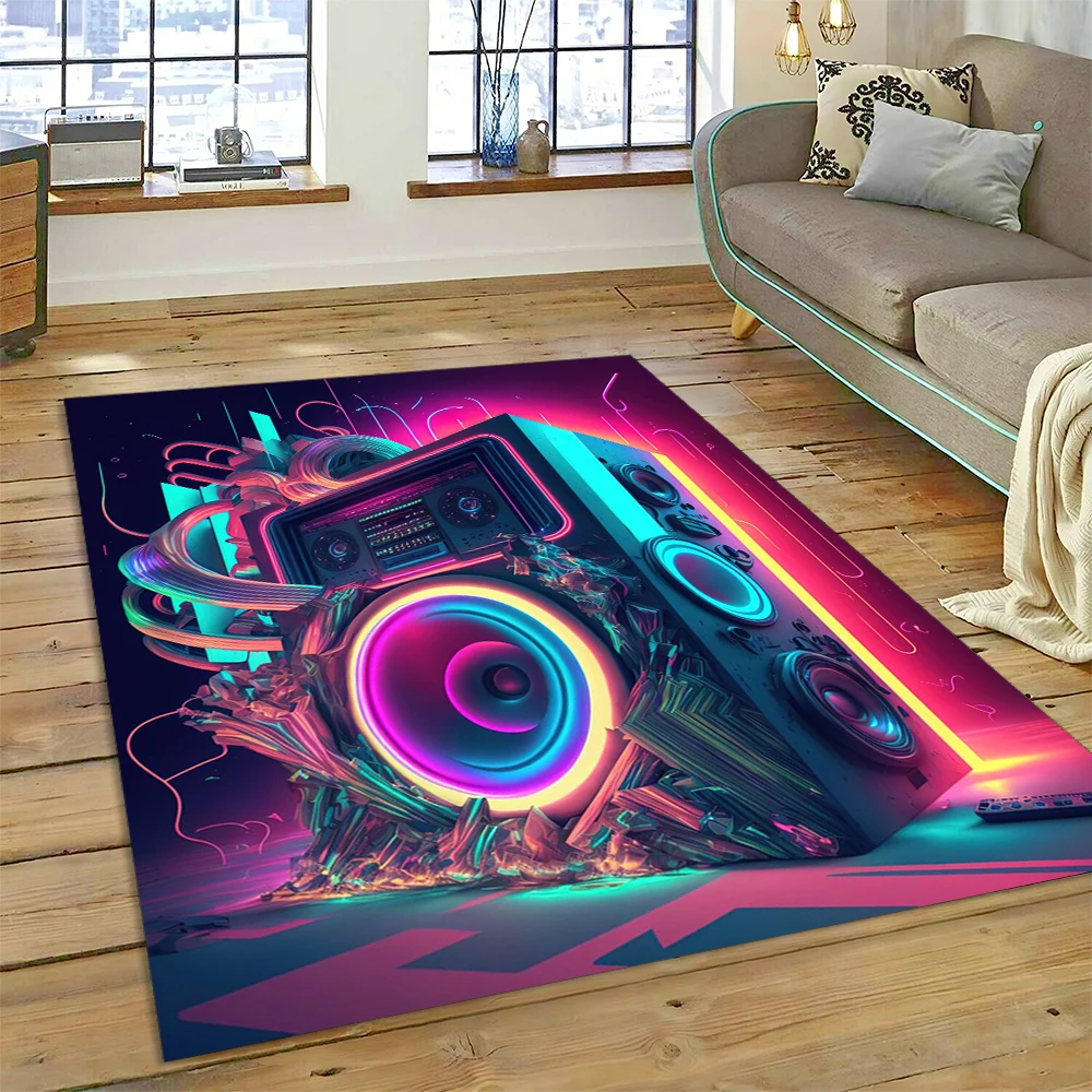 Alfombra colorida con notas mu - Home Textiles Notes reseña y precio