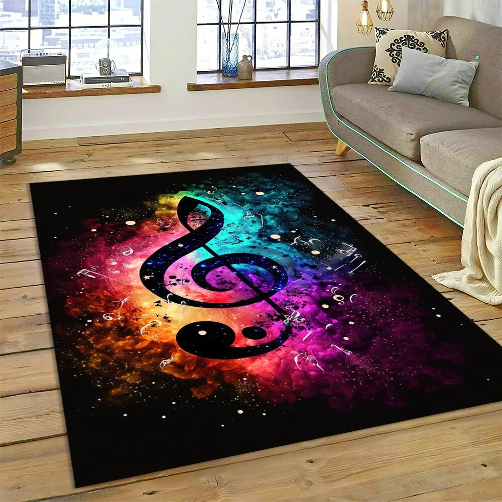 Alfombra colorida con notas mu - Home Textiles Notes reseña y precio