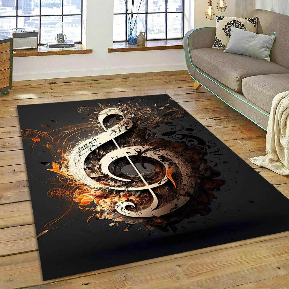 Alfombra colorida con notas mu - Home Textiles Notes reseña y precio
